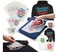 Personalised Iron-On Transfer Name Labels for Clothes & School Items | Custom DTF Stickers | Ideal for T-Shirts, Hoodies, Bags & Business Branding | A4,A5,A6 (A5)