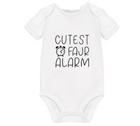 Personalised Islamic Baby Gifts Newborn Vest For Mulsim Baby Shower Boy Girl Novelty Ramadan Eid Faja Dawn Prayer Alarm Onesie Clothes (Short Sleeve, 6-9 Months)
