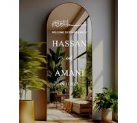 Personalised Islamic Wedding Nikkah Welcome Sign | Nikkah Sign for Mirror Decal | Welcome to The Nikkah Sign | Reception Entrance Sticker N7 (H90xW47-50cm)