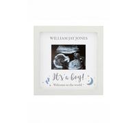 Personalised 'It's A Boy' Baby Scan Frame Personalised Memento Company White One Size