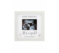 Personalised 'It's A Girl' Baby Scan Frame Personalised Memento Company White One Size