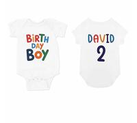 Personalised Its My Birthday Boy Baby Vest - Custom Bodysuit for Baby Girl or Boy, First Birthday Outfit - White 6-12 Month