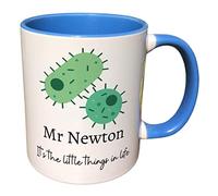 Personalised Its The Small Things Science Mug - Bacteria Cells Mug - Personalised Biology Teacher Mug - Biology Student Mug - Science Teacher Gift (Navy)