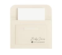 Personalised IVF Document Folder, A4 Felt Organiser for Clinic Papers and Hospital Notes, Soft Cream Polyester with Rip-Strip Velcro, Customisable Medical Journey Folder