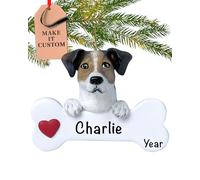 Personalised Jack Russel Dog Bone Ornament 2025 - Fast & Free 24h Customisation - Pet Christmas Ornaments for Tree - Custom Gift Wrapped Jack Russel Terrier Keepsake for Dog-Lovers
