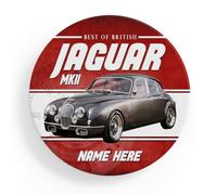 Personalised Jaguar MK2 Coaster Round Classic Car Drink Mat Retro Garage Coffee/Tea Coaster Dad Grandad Mechanic Birthday Gift For Him CLC22