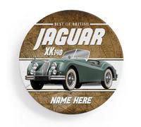 Personalised Jaguar XK140 Coaster Round Classic Car Drink Mat Retro Garage Coffee/Tea Coaster Dad Grandad Mechanic Birthday Gift For Him CLC24