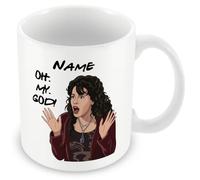 Personalised Janice Mug, Funny TV Fan Gift, Oh My God Quote Cup, Optional Name, Black or Purple Mug, Coaster, Card