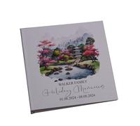 Personalised Japan Holiday Memory Adventure Book Bound Albums (Cherry blossom tree garden)