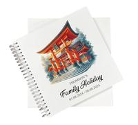 Personalised Japan Holiday Memory Scrapbook Journal Photo Albums (Fushimi Inari Shrine, 12 x 12 Inches)