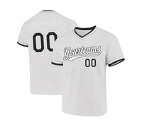 Personalised Jersey Men Custom T Shirt with Team Name Number Design Your Own Personalized Baseball Shirt,V Neck Short Sleeve,Long-Lasting Printing,Breathable,Moisture-wicking,Custom Football Jersey