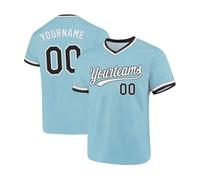 Personalised Jersey Men Custom T Shirt with Team Name Number Design Your Own Personalized Baseball Shirt,V Neck Short Sleeve,Long-Lasting Printing,Breathable,Moisture-wicking,Custom Football Jersey