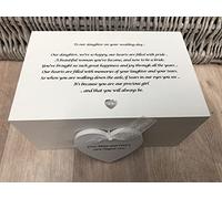 PERSONALISED Jewellery Keepsake Daughter on her Wedding day from Mother & Father of the Bride Wedding gift.