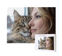 Personalised Jigsaw, Personalised Jigsaw Puzzles 1000/1500/2000/3000/4000/5000/6000 piece with your own Picture, Custom Photo Puzzle Wooden for Adult, Family, Friend, Graduate Gift (6000 PCS) a-104