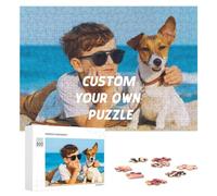 Personalised Jigsaw Puzzle Custom 300/500/1000 Pieces Wooden Puzzles Make Your Own Family Photo Puzzle Toys Gift (Horizontal 300PCS)