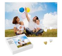 Personalised Jigsaw Puzzle Custom Photo Puzzle, 1314 Piece Wooden Photo Puzzle, Make Your Own Anniversary Wedding Birthday Christmas Valentines, Gifts for Family Friend Him and Her