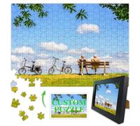 Personalised Jigsaw Puzzle Custom Photo Wooden Frame, 35/70/200/300 Pieces Pets, Portraits, Landscapes Image Ideas Gifts for Family Friend Loved