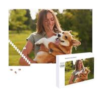 Personalised Jigsaw Puzzle Custom Puzzle, Create Puzzle with Your Photo in 200, 520, 1314 Pieces For Adult and Kids Family, Wedding, Graduation, Gift (Horizontal board, 1500 PCS)