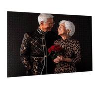 Personalised Jigsaw Puzzles for Adults 1000/1500/3000/5000 Piece Custom Puzzle From Photos, Customized Wood Puzzles with Photo, Customized Gifts for Family,Friend,Christmas, Valentine's Day C-1349