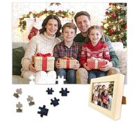 Personalised Jigsaw Puzzles for Adults 1000/500/300/200/70 Pieces,Wooden Custom Puzzle with Burlywood Frame,Pet Portrait,Landscape Image,Personalised Gifts for Women,Kid,Friends,Birthday(300 PCS)