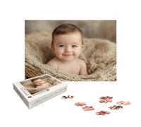 Personalised Jigsaw Puzzles for Adults 1000, Personalised Jigsaw Puzzles for Adults with Photo, Wooden Custom Puzzle with Gift Box, Create Your Own Photo, Gifts for Family, Friend, Christmas, X-1093