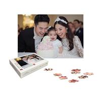 Personalised Jigsaw Puzzles for Adults 1000, Personalised Jigsaw Puzzles for Adults with Photo, Wooden Custom Puzzle with Gift Box, Create Your Own Photo, Gifts for Family, Friend, Christmas, X-603