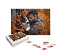 Personalised Jigsaw Puzzles for Adults 1500, Personalised Jigsaw Puzzles for Adults with Photo, Wooden Custom Puzzle with Gift Box, Create Your Own Photo, Gifts for Family, Friend, Christmas, X-716