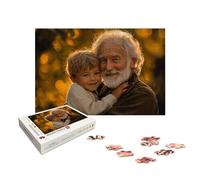 Personalised Jigsaw Puzzles for Adults 1500, Personalised Jigsaw Puzzles for Adults with Photo, Wooden Custom Puzzle with Gift Box, Create Your Own Photo, Gifts for Family, Friend, Christmas, X-1066