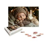 Personalised Jigsaw Puzzles for Adults 1500, Personalised Jigsaw Puzzles for Adults with Photo, Wooden Custom Puzzle with Gift Box, Create Your Own Photo, Gifts for Family, Friend, Christmas, X-268