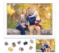 Personalised Jigsaw Puzzles for Adults 200 Pieces,25x35cm Wooden Custom Puzzle with White Frame,Birthday Gifts for Mom,Personalised Puzzles Gifts for Family,Friend,Pet,Wedding,Graduation Gift