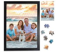 Personalised Jigsaw Puzzles with Black Frame,200 Pieces Jigsaw Puzzles for Adults,25x35cm Wooden Custom Puzzle from Photo,Personalised Memorial Gifts for Family,Friend,Pet,Wedding,Birthday,Graduation