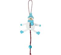 Personalised Jolly Jumping Jack Decoration Ornament Bauble with laser engraved name (Snowman)