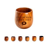 Personalised Jujube Wood Tumbler with Custom Text & Logo (E)