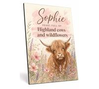 Personalised Just A Girl Who Loves Highland Cows A4 Wall Plaque
