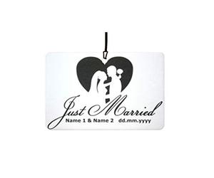 Personalised Just Married Car Air Freshener