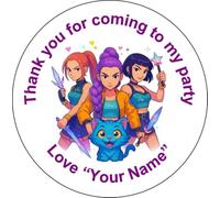 Personalised K Pop Birthday Stickers Labels Thank You for Coming to My Party Demon Hunter Theme Bag Seals 45mm Stickers