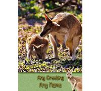 Personalised Kangaroo Greeting Card (Birthday, Mothers Day, Fathers Day, Christmas, Blank) - Custom Card for Him Her Male Female Family Kids