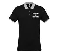 Personalised Kariban Printed Two-Tone piqué Polo Shirt Contrast Tops Gym Sports