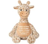 Personalised Keepsake Comfort Giraffe | Custom Name & Message Plush Toy | Snuggly 30cm When Sat Giraffe for Thinking of You, Birthdays & Get Well Soon | Soft Teddy Keepsake