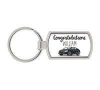 Personalised Keepsake Congratulations Car Metal Keyring Gift Driving Test Pass, New Driver, You've Passed