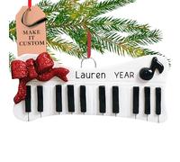 Personalised Keyboard Ornament 2025 - Fast & Free 24h Customisation - Musical Christmas Ornaments for Tree - Custom Gift Wrapped Electric-Keyboard Keepsake for Music Lovers