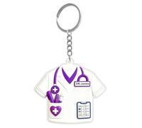 Personalised Keyring Acrylic Nurse Keychain Custom Keyring with Name Bulk Valentines Day Gifts for Nurse Appreciation Gifts for Women Thank You Gift for Nurses W raduation Coworkers 7cm