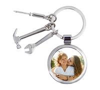 Personalised Keyring, Custom Keychain, No Fading Personalised Photo Keyring Double Sided, Custom Keyrings With Picture, Make Your Own Keyrings & Keychains Gift for Women Men Dad Mum Couple (Style 8)