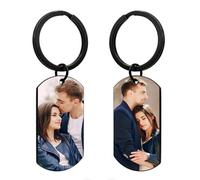 personalised keyring Keychain Custom photo keyring double-sided picture, Customized Gift keyrings for women men grandad dad auntie mum sister best friend daughter keyring