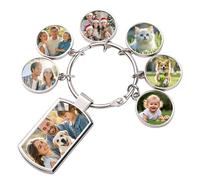 Personalised Keyring Mothers Day Keyring, Custom Mum Keyring with Photo & Text, Photo Keyring Make Your Own Keyrings, Mothers Day Gifts for Mum Best Mum Gifts on Mother's Day (G:7 Photos)