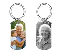 Personalised Keyring Mothers Day Keyring, Custom Mum Keyring with Photo & Text, Photo Keyring Make Your Own Keyrings, Mothers Day Gifts for Mum Best Mum Gifts on Mother's Day (B:Black)
