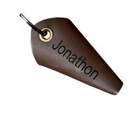 Personalised Keyring Pure Cowhide Leather Enclosed Key Chains with Initials, Made in UK - Car Accessories for Men, Father's day, Birthday Presents & More