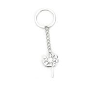Personalised Keyring with Dandelion Pendant, A Stylish Gift for Women and Good Friends, Ideal as a Birthday Gift or Friendship Gifts, Gift Colleague, silver, S