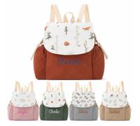 Personalised Kids Backpack for Girls Boys, Custom Name Toddler Bag，Red | 3D Cotton-Rope Embroidery, Toddler & Nursery Bag, 5 Design Choices, Boys & Girls, 28 x 31 x 10 cm