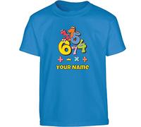 Personalised Kids Boys Girls Number Math Day T-Shirt Maths Symbol Childrens School Fun Tee Royal Blue - Youth Medium (Age 7-8)
